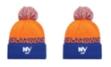 adidas Men's Orange, Royal New York Islanders Cold.Rdy Cuffed Knit Hat with Pom